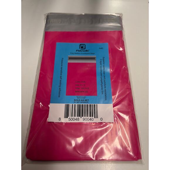 Others Other - Pink Poly Mailers 6x9 – Pack of 100 | Self-Sealing Shipping Bags